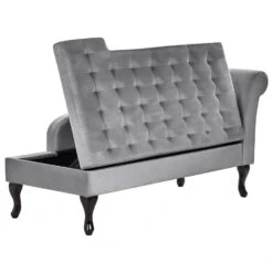 PESSAC - Chaise Longue - Lichtgrijs - Rechterzijde - Fluweel -VIDAXL Winkel bbffa3380063472fb46e5ee58cf3bd4f