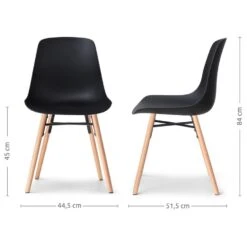 Nolon Nena-Pip Eetkamerstoel Zwart - Kunststof - Houten Poten -VIDAXL Winkel bc6643f93c474d7eab4e530ecc33c2ab