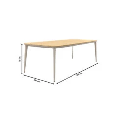 Vdgarde Premium Alaska Tuintafel - Teak/alu - Mokka- 240x100 Cm -VIDAXL Winkel bcf18dcb43ce41508b364110d794299b