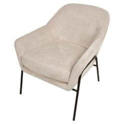 VEDDIGE - Fauteuil - Beige - Polyester -VIDAXL Winkel bd8ab01ff6014a7caefd69aa5bc58fd5
