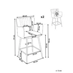 SANILAC - Barkruk Set Van 2 - Wit - Fluweel -VIDAXL Winkel bda1e723ade048e18a48f399cfb2ac5a
