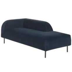 LE CRAU - Chaise Longue - Blauw - Linkerzijde - Fluweel -VIDAXL Winkel bf0e93f3823e442dbcdc80019d5b41fc