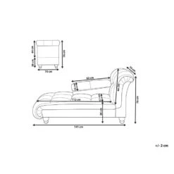 LORMONT - Chaise Longue - Grijs - Rechterzijde - Fluweel -VIDAXL Winkel bf81b5dae99a405891d2dd038cad451a