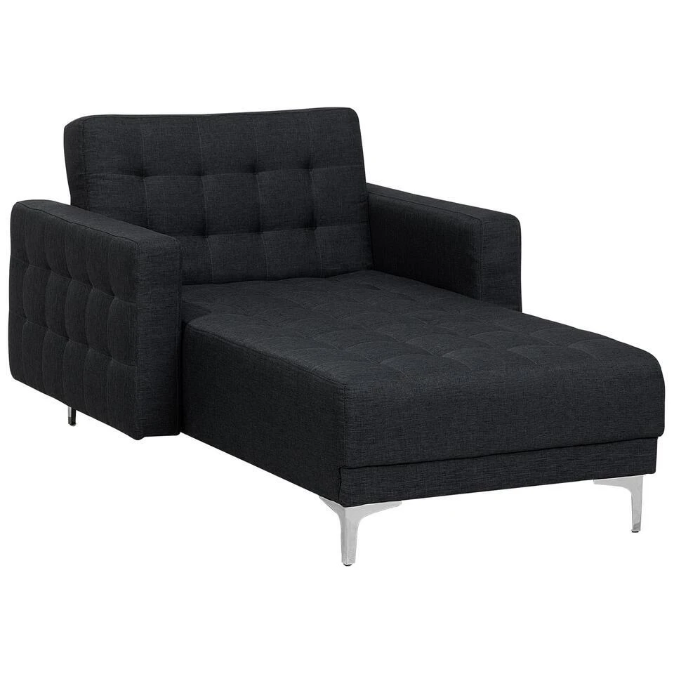 ABERDEEN - Chaise Longue - Grijs - Symmetrisch - Polyester 9 ABERDEEN - Chaise Longue - Grijs - Symmetrisch - Polyester - Afbeelding 9