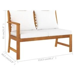 VidaXL - Loungeset - Crème - Acaciahout - 4 Stuks - Met Kussens -VIDAXL Winkel c090fb0df9fd42bfa412ab0f8e811593