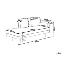MIRAMAS - Chaise Longue - Zwart - Rechterzijde - Fluweel -VIDAXL Winkel c147eace53944dd687a3d2395a0be437 2