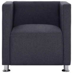 VidaXL Fauteuil Kubus Stof Donkergrijs 6 VidaXL Fauteuil Kubus Stof Donkergrijs -VIDAXL Winkel c16bde3aef9346d5866e42d871f4429b