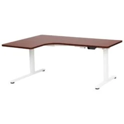 DESTINES - Elektrisch Bureau - Donkerhout/Wit - Links - Vezelplaat -VIDAXL Winkel c1ac1947ce6043b0afbfea4a57729354