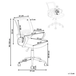 SOLID - Bureaustoel - Zwart/Wit - Polyester -VIDAXL Winkel c2eceddf3a1d4051b3e571ec66d6764f