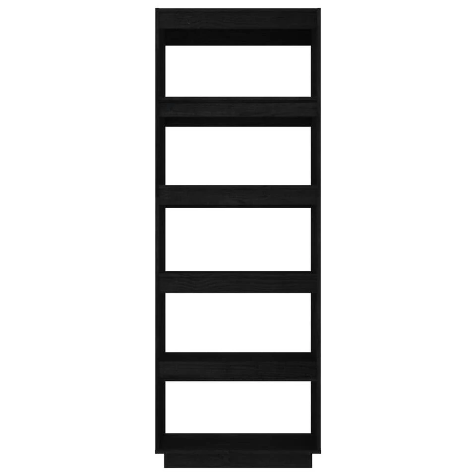 VidaXL - Boekenkast - Zwart - Grenenhout 5 VidaXL - Boekenkast - Zwart - Grenenhout - Afbeelding 5