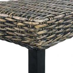 VidaXL Bankje 110 Cm Natuurlijk Kubu Rattan En Massief Mangohout Zwart -VIDAXL Winkel c35e2be6c6ee43a79efff5d45ad43aad