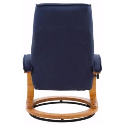 Paris - Fauteuil + Kruk Donkerblauwe Stoffen -VIDAXL Winkel c38866dbddad4f98a2d3b14f5c89f628
