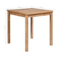 VidaXL Tuintafel 80x80x77 Cm Massief Teakhout -VIDAXL Winkel c476c373fcb447a09ef574e7ad23ec3b