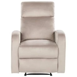 VERDAL - Relaxfauteuil Handmatig - Beige - Fluweel -VIDAXL Winkel c4832b93291243e289fc90180e0a48fc