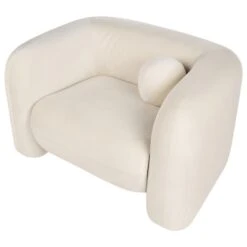 LEIREN - Fauteuil - Wit - Fluweel -VIDAXL Winkel c4d39ca4abf848f8b266def01f3bac3e