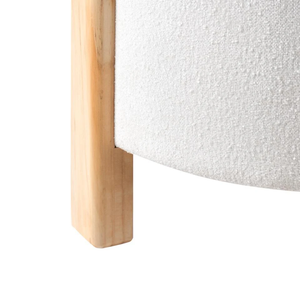 TERRY - Poef - Off-white - Chenille 8 TERRY - Poef - Off-white - Chenille - Afbeelding 8