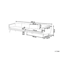 LORETELLO - Loungebank 4- Zits - Beige - Polyester -VIDAXL Winkel c56f9c286ea345b590c49bbd472e2c6c