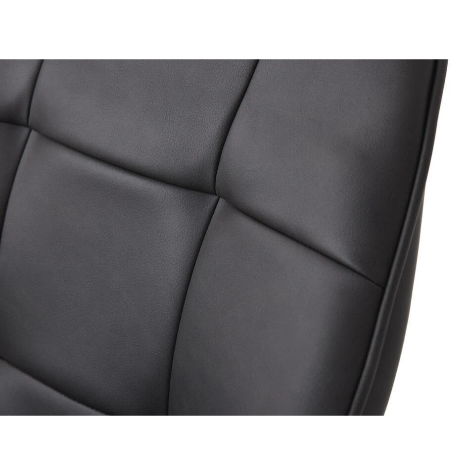 Eetkamerstoel Donkergrijs PU Leer - Nolan - Set Van 2 7 Eetkamerstoel Donkergrijs PU Leer - Nolan - Set Van 2 - Afbeelding 7