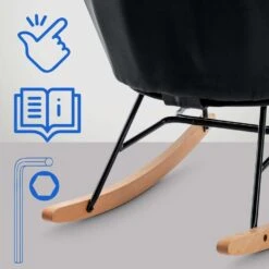 CLP Schommelstoel Sanka Fluweel - Zwart -VIDAXL Winkel c5d6e82c31904b75b3167ef9992c23f2