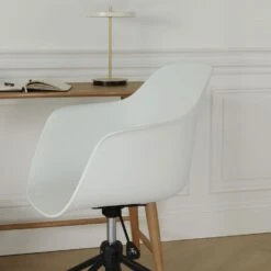 Nolon Nout-Puk Bureaustoel Wit - Met Armleuning - Zwart Onderstel -VIDAXL Winkel c6a67f7753244c13aec4b5711ca352dc