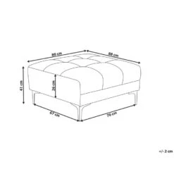 ALNES - Ottomaan - Gebroken Wit - Polyester -VIDAXL Winkel c766a0652ffb46faacc61cf793a29f99