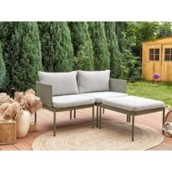 TERRACINA - Loungeset Voor 2 - Groen - Aluminium -VIDAXL Winkel c77725dfcd384f8b9993ab062e5cdd8d