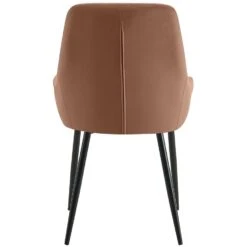 CLP Eetkamerstoel Elmira Zwart Frame - Fluweel - Bruin -VIDAXL Winkel c7d206a39f164491bbec4a15f490f900