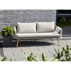 Lisomme Fien Rotan Tuinbank Zand - Met Zitkussens -VIDAXL Winkel c7e5565f839747d59e732f892fc66114