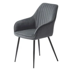 Eetkamerstoel Donkergrijs Velvet - Nolan Stripe - Set Van 2 -VIDAXL Winkel c7ee7fc1ca404412a83be2ca6d8569a0