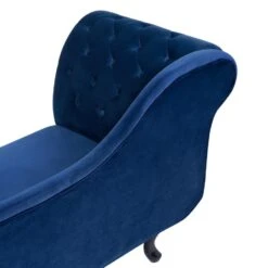 NIMES - Chaise Longue - Blauw - Linkerzijde - Fluweel -VIDAXL Winkel c81467751e684ef08e83ac06deb975ce
