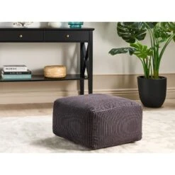 Beliani Poef MUKKI - Grijs Corduroy -VIDAXL Winkel c8363f0f716847c28072cb4e773ea1bb