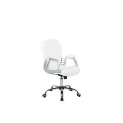Beliani Bureaustoel PRINCESS - Wit Kunstleer -VIDAXL Winkel c83bf65339e94541b69e9d43e14683f2