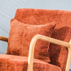 Schommelstoel Van Massief Hout En Terracotta Stof -VIDAXL Winkel c8ca01f4a9234372b877188da6cd1a1e