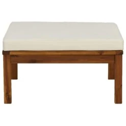 VidaXL - Voetensteun - Wit - Acaciahout - Met Kussen -VIDAXL Winkel c8fb97dbe3994e1590104ee652e9c702