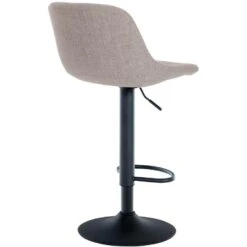 CLP Barkruk Loft Zwart Frame - Stof - Creme -VIDAXL Winkel c92898adbab2403a836a9c8d1f43a3dd