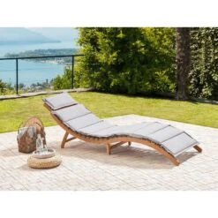 LUINO - Ligstoel - Grijs - Hout -VIDAXL Winkel ca6085474646475bb2a7c868685517d0