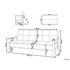 Beliani Slaapbank - TJORN Beige Polyester -VIDAXL Winkel ca7085d3a1f64eaeaed2447b954f77dd