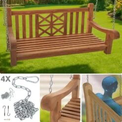 CLP Schommelbank Farm 120 Cm - Teak -VIDAXL Winkel cb707cdb01a447c9b29b8f6d2e9ce4f2