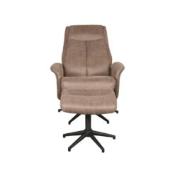 LABEL51 Fauteuil Bergen - Taupe - Micro Suede - Incl. Hocker - 62x77x53 Cm -VIDAXL Winkel cb7b4d532ac34ca1bdd76c3b165d311d