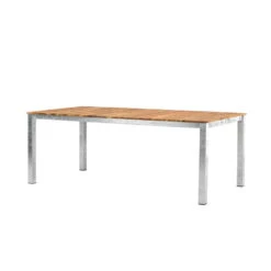 Fjôrd Tuintafel Acaciahout/Metaal - 200x100x74cm - Zenia -VIDAXL Winkel cb9bdeb803744d048824a8ed347b522a