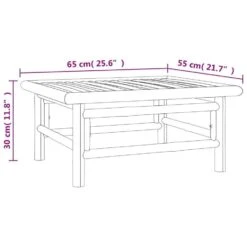VidaXL - Tuintafel - Bruin - Bamboe - 65x55x30 Cm -VIDAXL Winkel cbb8f228cf2e4bc7be8a4fcd5c357802 1