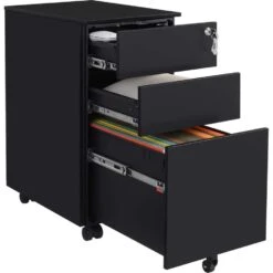 Parya Home Ladeblok Bureau Op Wieltjes 3 Lades -VIDAXL Winkel cbcb35d7a78a4c5cb7501da1d77b86dc