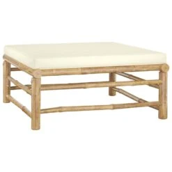 VidaXL - Loungeset - Wit - Bamboe - 3 Stuks - Met Kussens -VIDAXL Winkel cc58644155f6417f9b1dc07488f33d6d