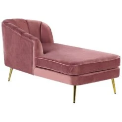 ALLIER - Chaise Longue - Roze - Rechterzijde - Fluweel -VIDAXL Winkel cc5f117947a74e09b202b09557c0aae4