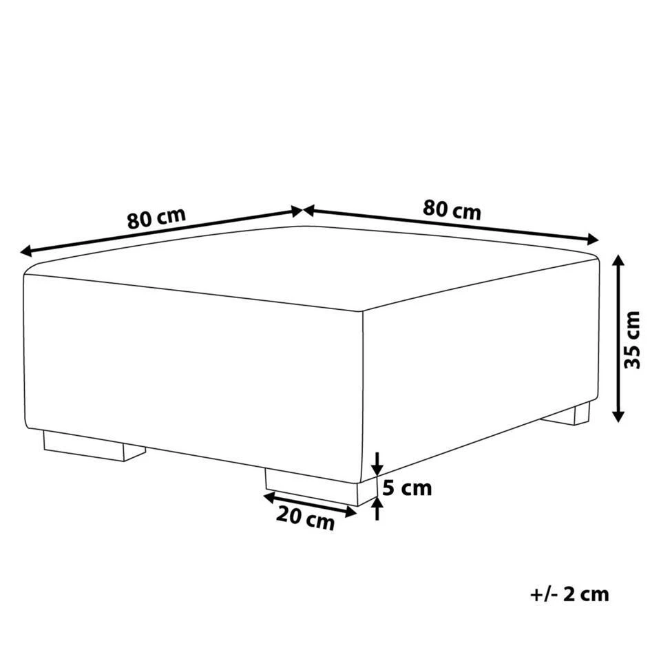 LUNGO - Ottomaan - Groen - Corduroy 4 LUNGO - Ottomaan - Groen - Corduroy - Afbeelding 4