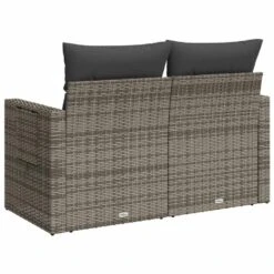 VidaXL - Tuinbank 2-zits - Grijs - Poly Rattan - Met Kussens -VIDAXL Winkel ce0b9b5c64f54f279b0b702f9e537d33
