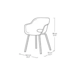 Keter Noa Tuinstoel - 2 Stuks - 55x56.5x80cm - Metalen Onderstel - Vintage Green -VIDAXL Winkel ce1053fa799a41e88da516766363f885