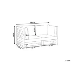 TRANI - Loungebank 2-zits - Mahonie - Acaciahout -VIDAXL Winkel cf6eb9ffe54043deb080314b9009c9c9