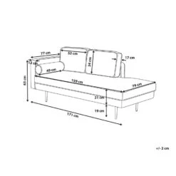 MIRAMAS - Chaise Longue - Rood - Linkerzijde - Fluweel -VIDAXL Winkel cf8e7975fbe246e58553aae59fc75483
