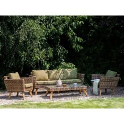 VITTORIA XL - Loungeset Voor 5 - Olijfgroen - PE Rotan -VIDAXL Winkel cfce545c96a94d14811d3f829e9870f3